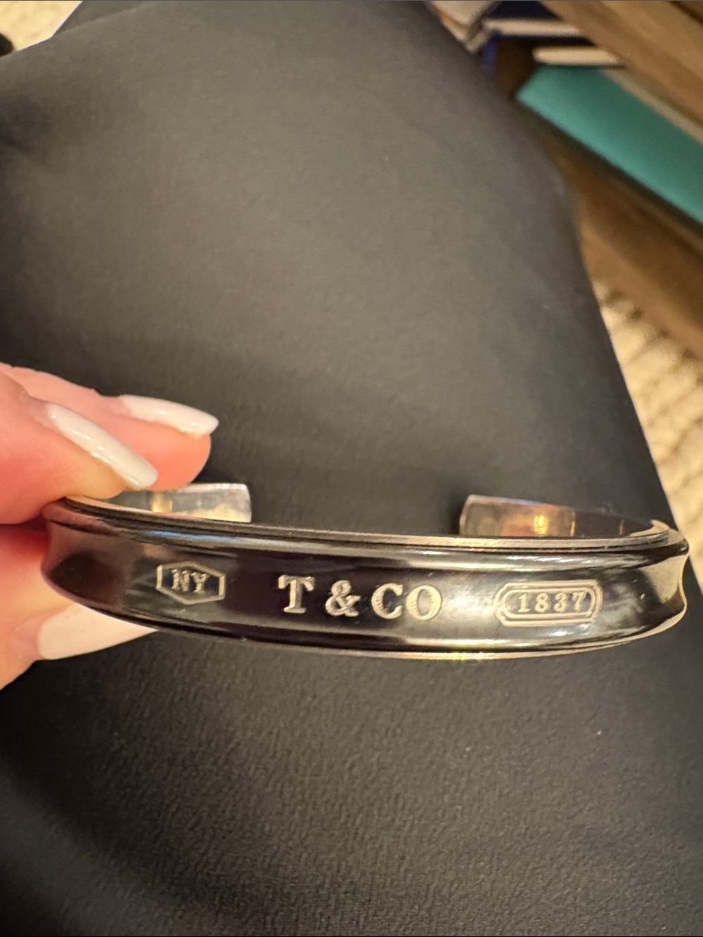 Tiffany & Co. Silver T & CO Cuff Bracelet